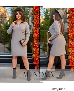 Платье 23-31-серый Minova