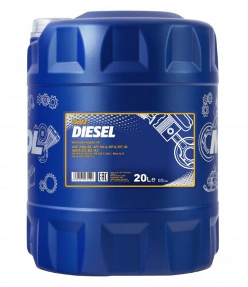 MANNOL 7402 Diesel 15W-40 CG-4/CF-4/CF/SL Масло моторное, 20л