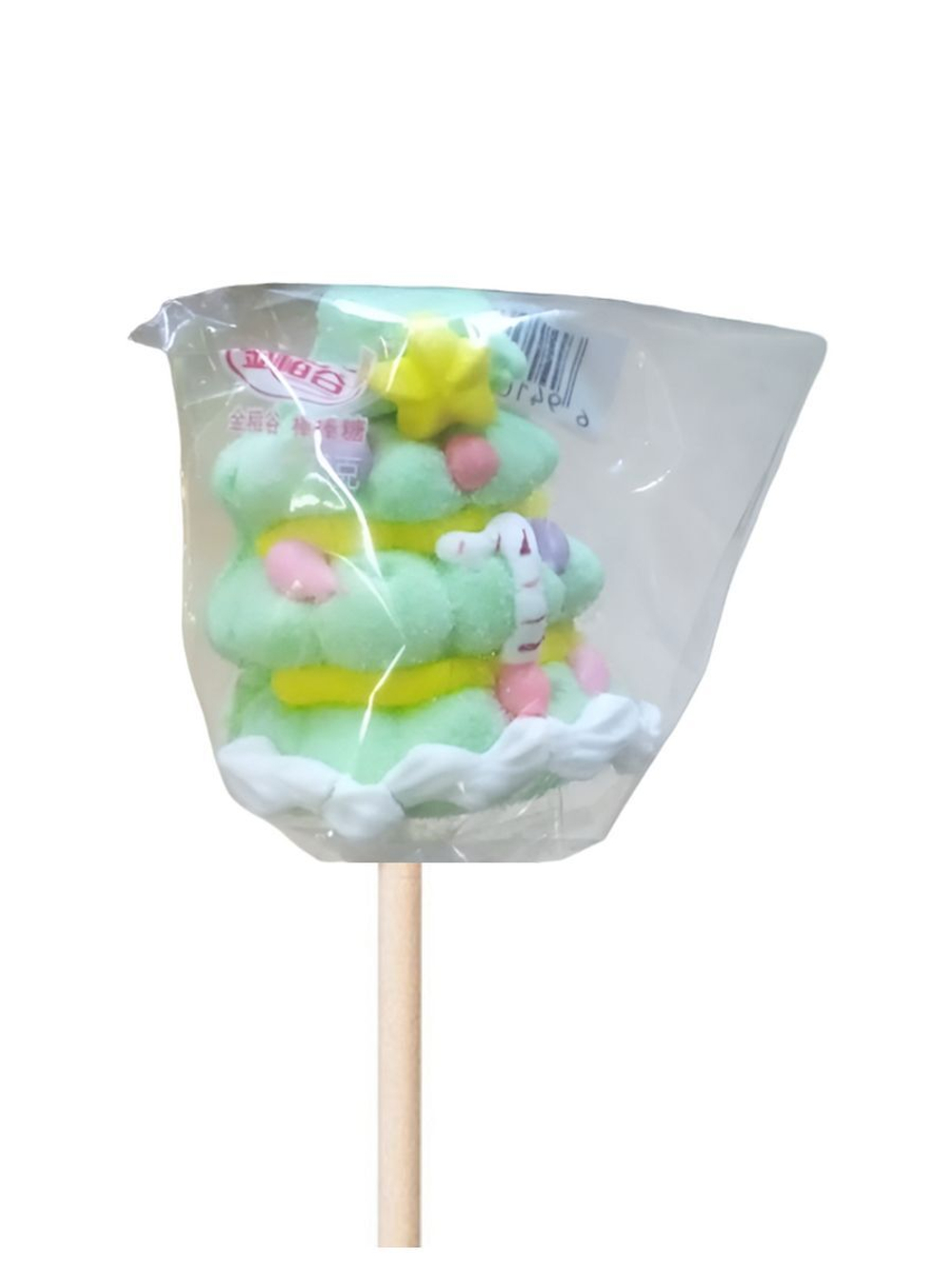 Зефир новогодний Снеговик, Елочка, Дед Мороз на палочке 560 г