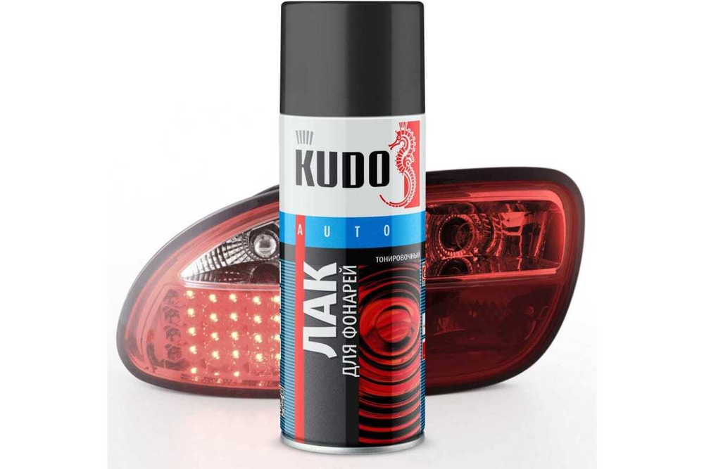 Лак для тонировки фонарей Kudo черный (520мл) аэрозоль