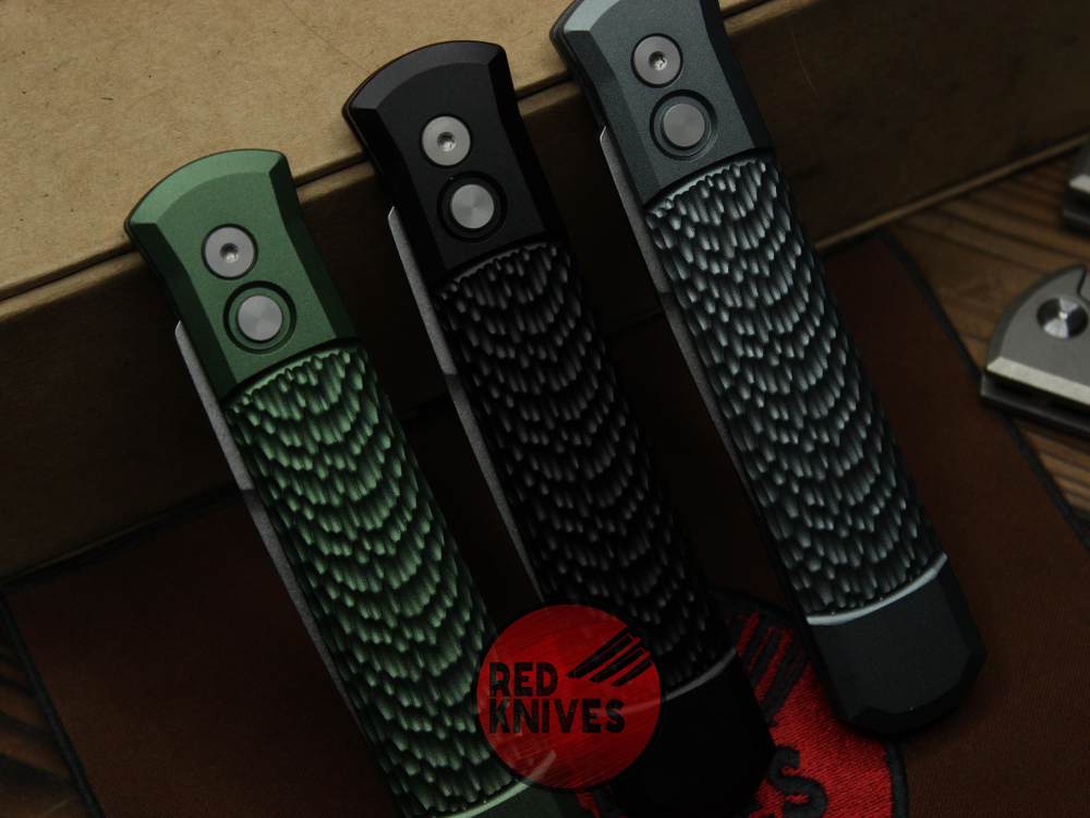 Нож Pro-Tech Godfather Gray (кастом) - серая рукоять, клинок стоунвош