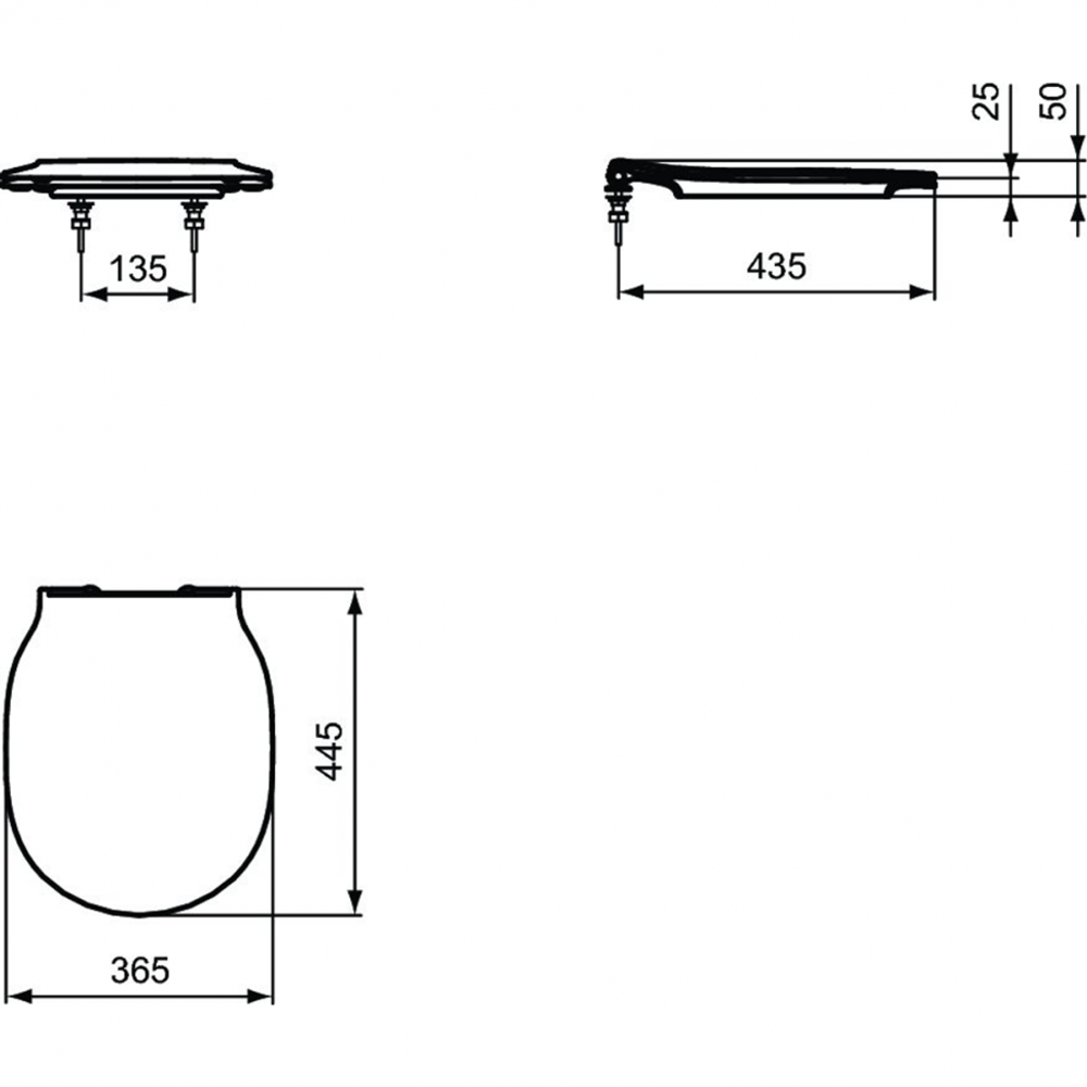 Тонкое сидение и крышка Ideal Standard CONNECT AIR E036601