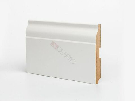 Плинтус напольный белый U103 - 120 мм широкий МДФ Deartio