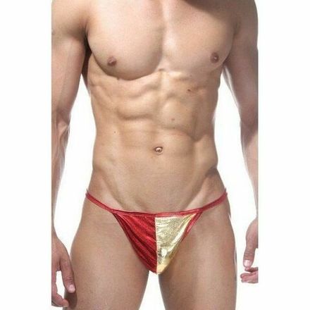 Трусы мужские стринги красно-золотые LaBlinque LB15034