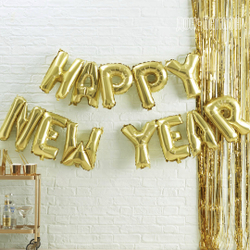 Набор букв "Happy New Year" золото металлик 41 см