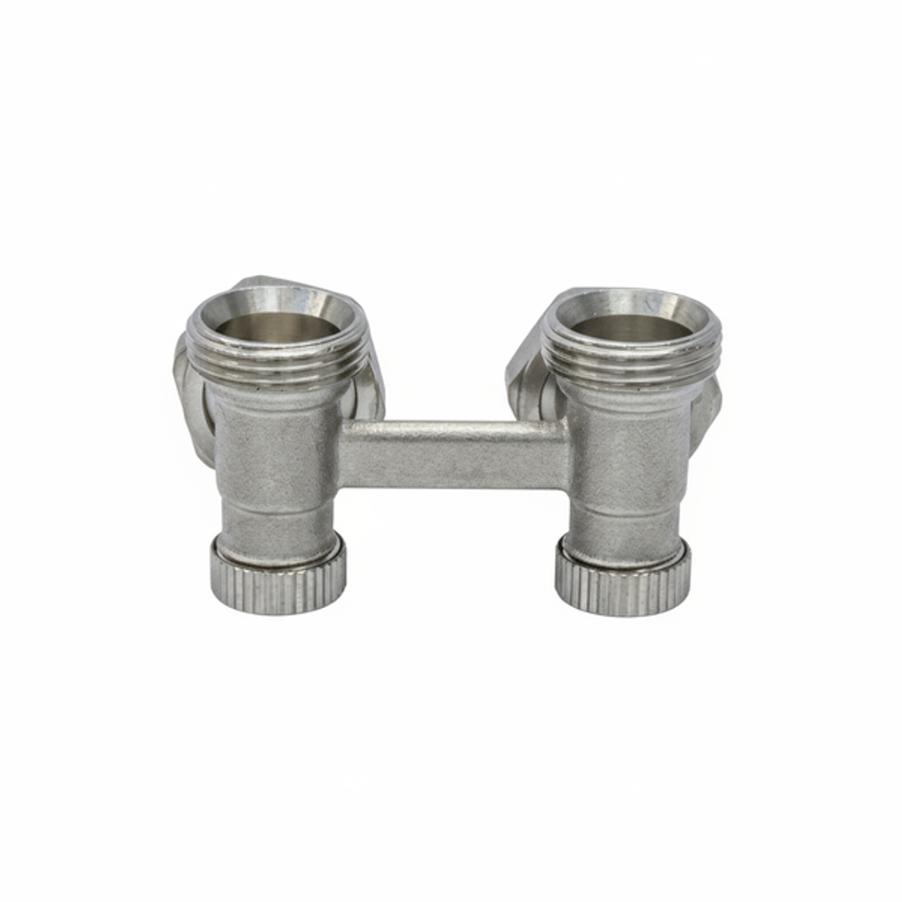 Узел нижнего подключения 1/2x3/4ЕК угловой двухтруб VRT