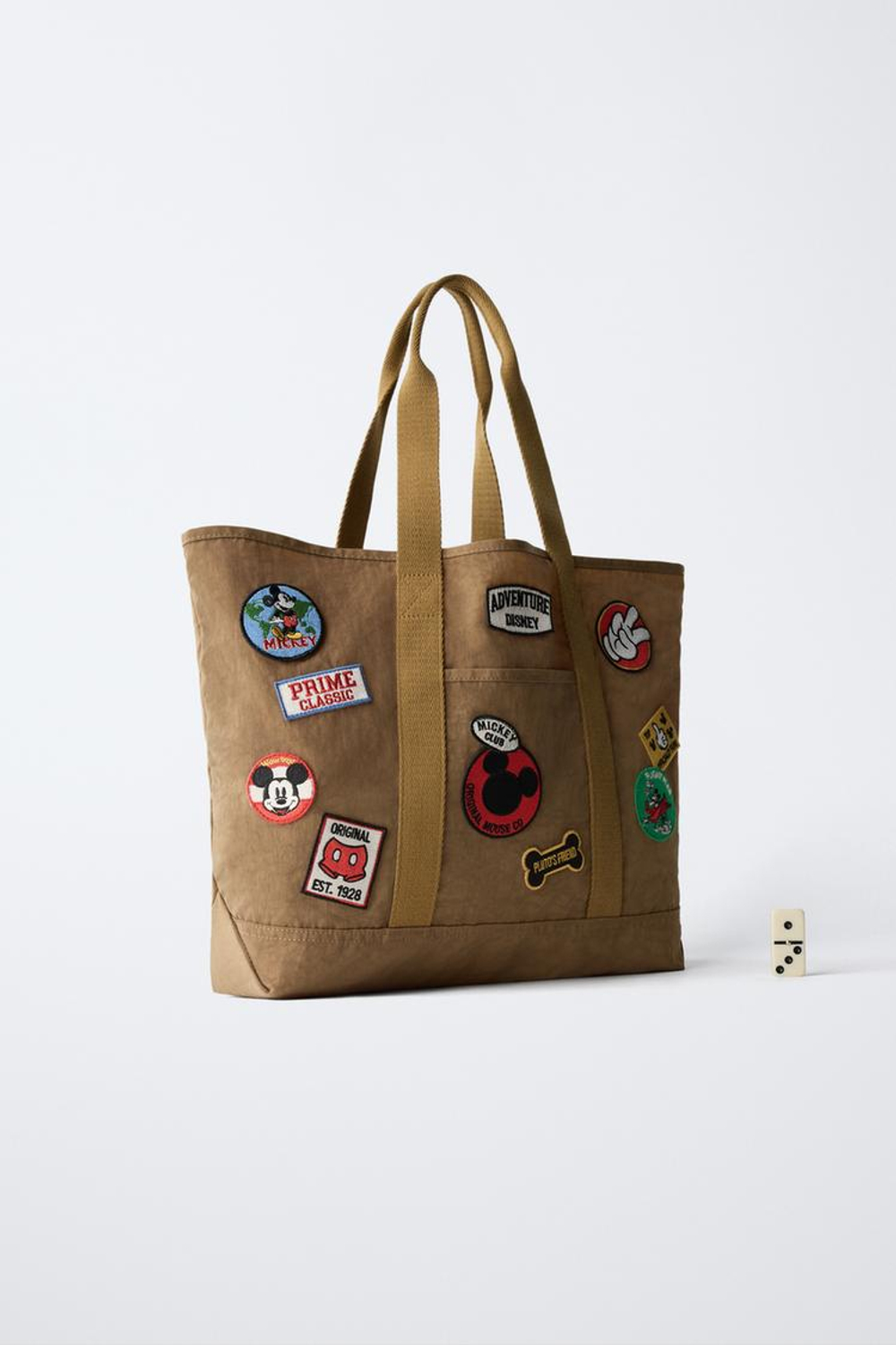 ZARA СУМКА-ШОПЕР MICKEY MOUSE © DISNEY, КОРИЧНЕВЫЙ