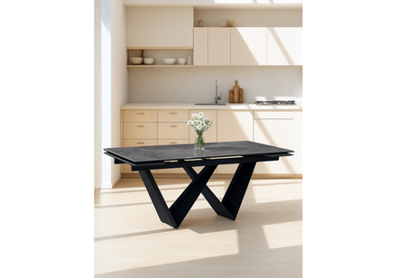 Керамический стол Woodville Бор 180(240)х90х78 baolai, черный