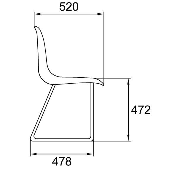 Стул Vicenza Chrome (на прутке)
