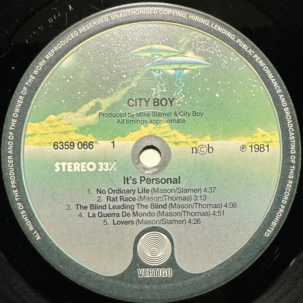 City Boy - It's Personal (Норвегия 1981г.)