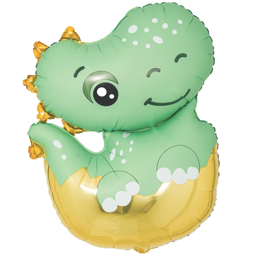 Шар Фольгированный Динозаврик Малыш в яйце (Мятный)