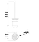 Ёршик туалетный настенный нерж. сталь/стекло SANTORINI 16342.B глянцевый
