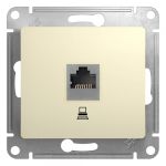 Schneider Electric Glossa Бежевый Розетка компьютерная RJ45 категория 5E, механизм IP20 скрытая установка GSL000281K