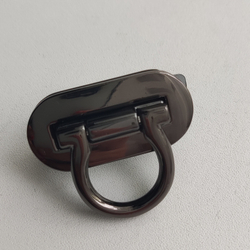 Замок вертушка на винтах Петелька Черный никель