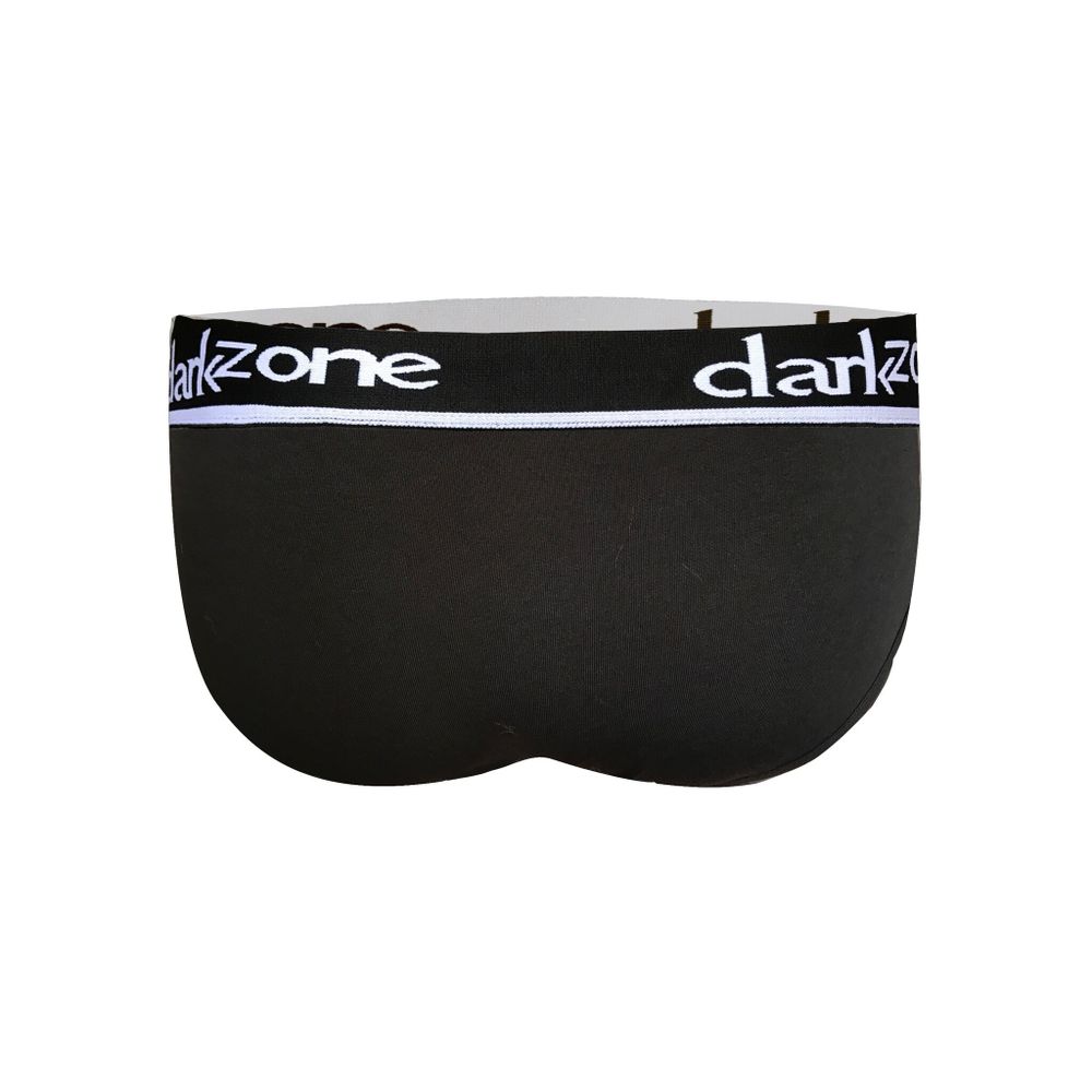 Мужские трусы брифы с вырезом черные DARKZONE DZN6251