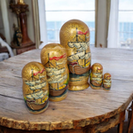 Матрешка "Виды города" 5 мест