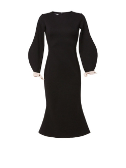 Платье с длинным рукавом и манжетом чёрное 06-02-19FW