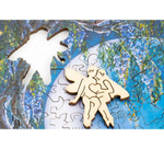 Глициния луны (Wisteria moon) от DAVICI - деревянный пазл с деталями разных формы, картина настоящего художника, которую вы собираете сами