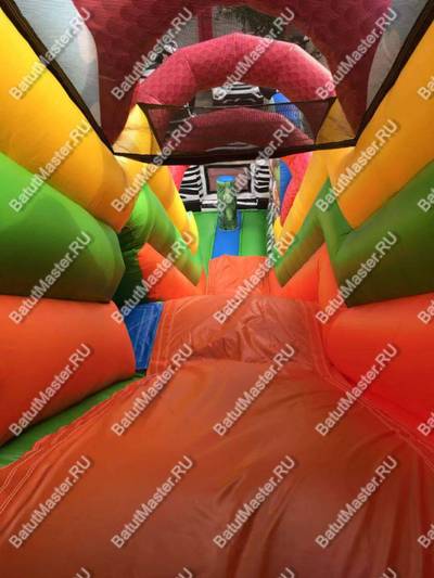 Коммерческий надувной батут "Большой зверинец" 9*5,5*7,7 м