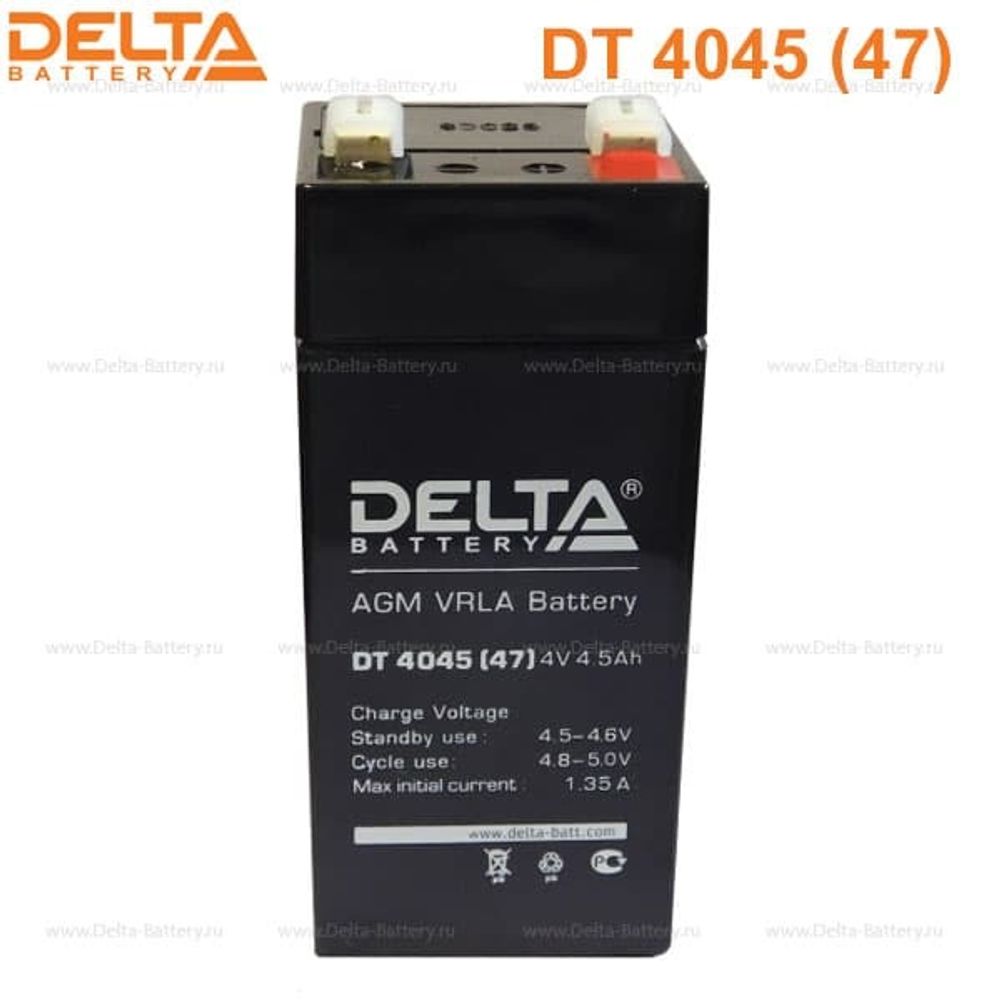 Аккумуляторная батарея Delta DT 4045 (47) (4V / 4.5Ah)