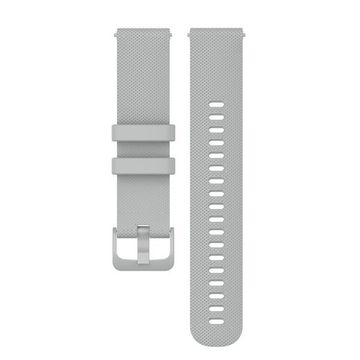 Ремешок 20 мм для Garmin Forerunner 55/245/645, Venu, Venu Sq, Venu 2 Plus, Vivoactive 3, Vivomove быстросъемный пряжка в цвет (Quick Release), серый