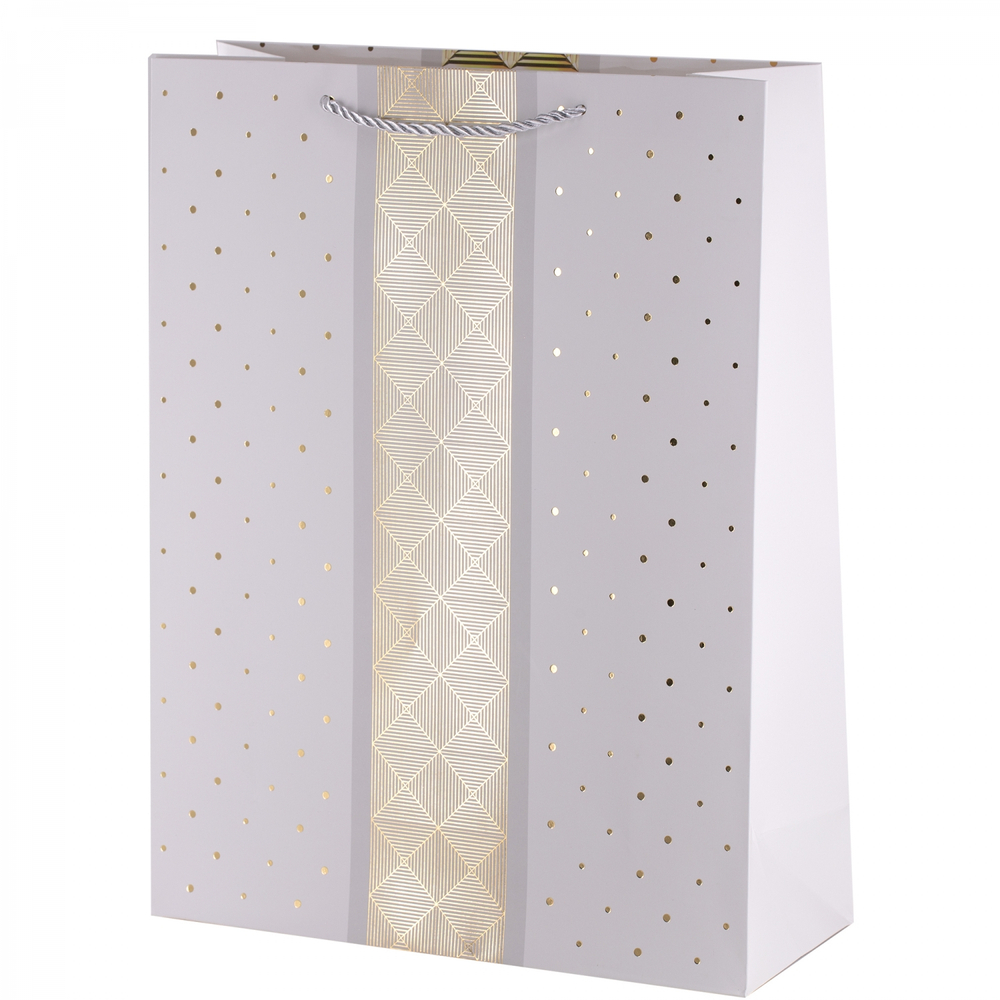 Пакет подарочный бумажный Alingar, (XL) 31х40х12 см, вертикальный, "Классика", матов. ламинация, тиснение, ассорти