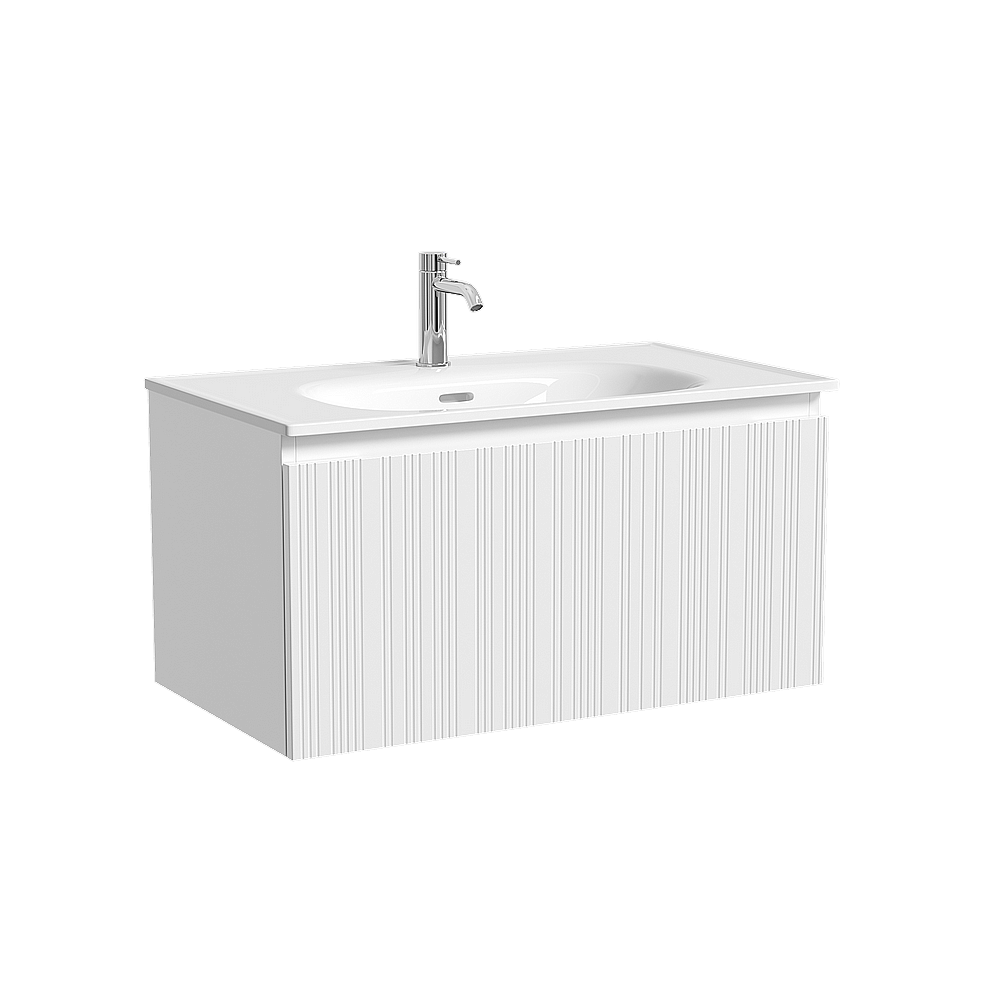 Тумба с раковиной Sancos CODE CD80W/CN13002 80 белая