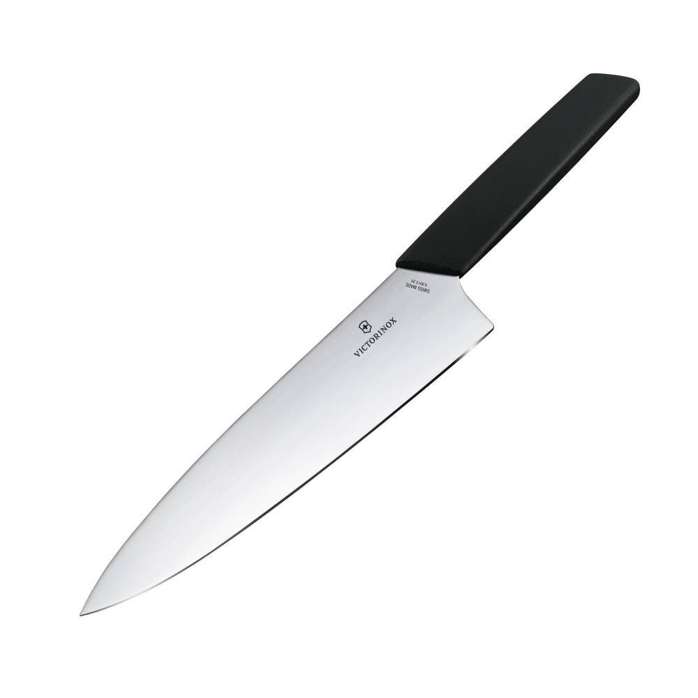 Нож кухонный Victorinox Swiss Modern (6.9013.20B) стальной разделочный лезв.200мм прямая заточка чер
