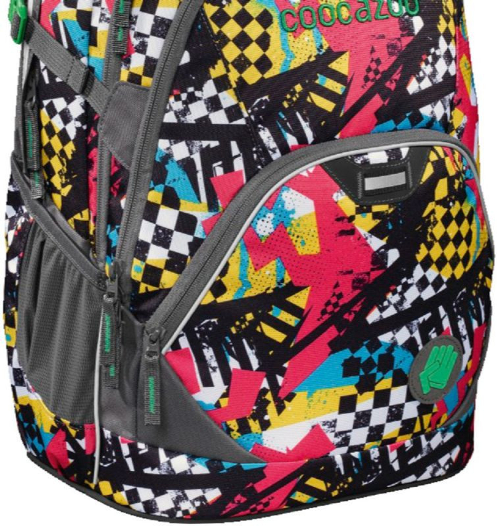 Рюкзак coocazoo EvverClevver2 Checkered Bolts серый/красный