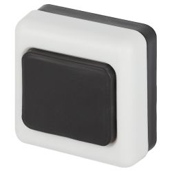 Кнопка дверного звонка ЭРА D2 проводного, черная