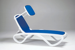Шезлонг Nardi Omega без подлокотников, бело-синий