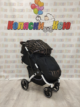 Коляска прогулочная Babalo 2023 полоская золотая (белая рама)