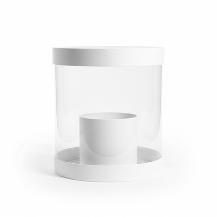 Коробка аквариум 32см Цвет :Белый.