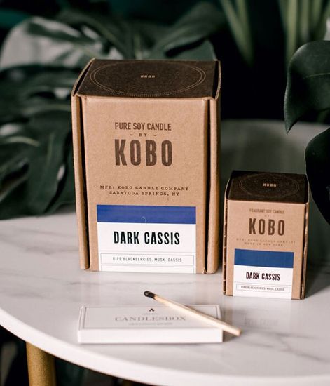 Dark Cassis, свеча Woodblock, Kobo Candles