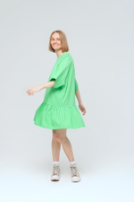 Платье колокольчик зелёный