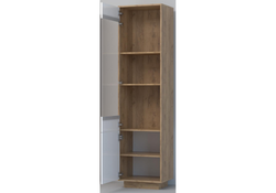 Витрина Эго ПС-1 на подиуме дуб крафт золотой / белый глянец