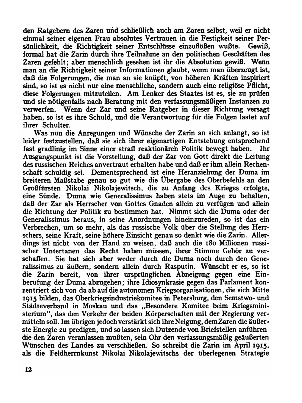Die Letzte Zarin. Ihre Briefe an Nikolaus II. und ihre Tagebuchblätter von 1914 bis zur Ermordung | J. Kühn; A. Empress