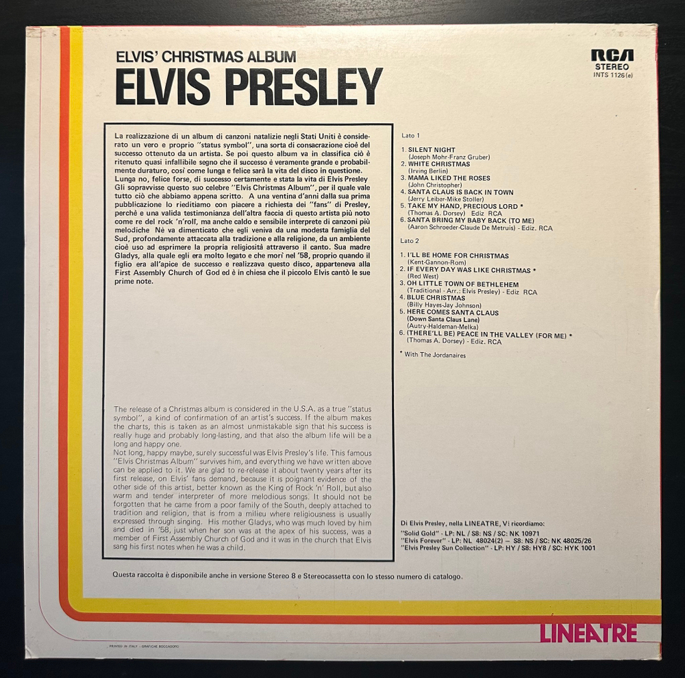 Elvis Presley - Elvis' Christmas Album (Италия 1978г.)