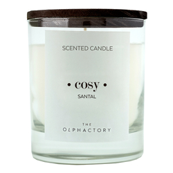 Свеча ароматическая the olphactory, cosy black, Сандал 40 ч