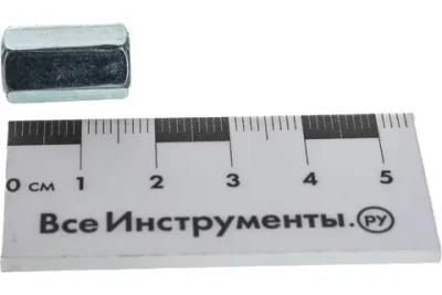 Гайка М6 DIN6334 соединительная, оцинкованная