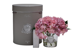 Букет гортензий ароматизированный и 2 спрея 10мл Cote Noire Hydrangea&Rosebud mauve в вазе