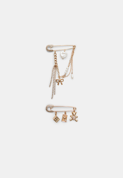 Stradivarius Набор из двух брошей, золотой