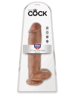 Фалоимитатор-мулат на присоске 11" Cock with Balls - 28 см.