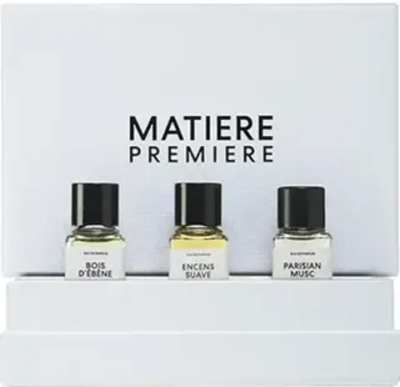 MATIERE PREMIERE BOIS D'EBENE + ENCENS SUAVE + PARISIAN MUSK SET 3 X 6 ML