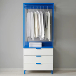 Комбинация для хранения - PLATSA  IKEA/ ПЛАТСА  ИКЕА, 191х80 см, белый/синий