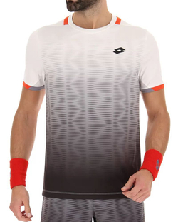 Мужская теннисная футболка Lotto Top IV Tee 2 - all black/bright white
