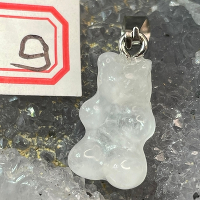 36934 Горный хрусталь Кулон Мишка 10*17мм