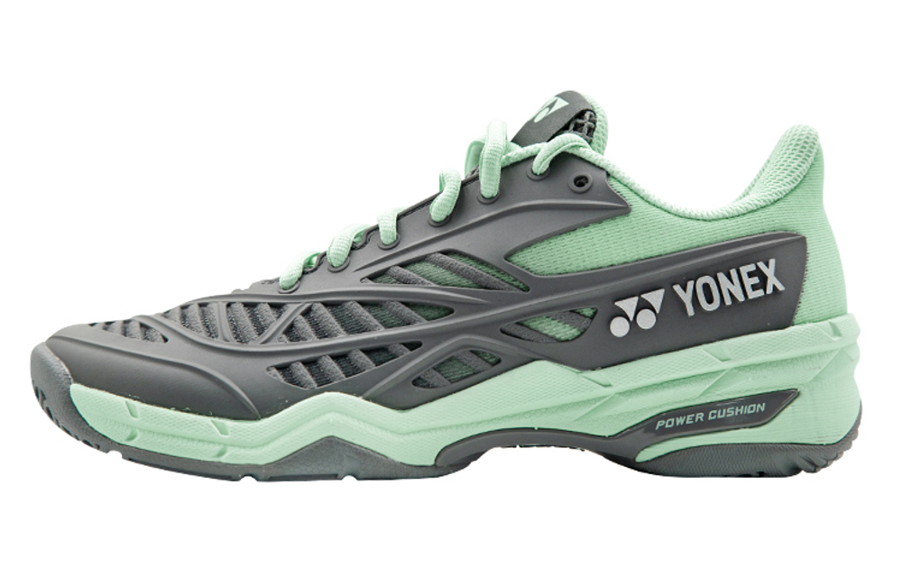 YONEX Power Cushion Textile, Synthetic Leather Comfortable Low top Badminton Shoes Unisex Gray Green
