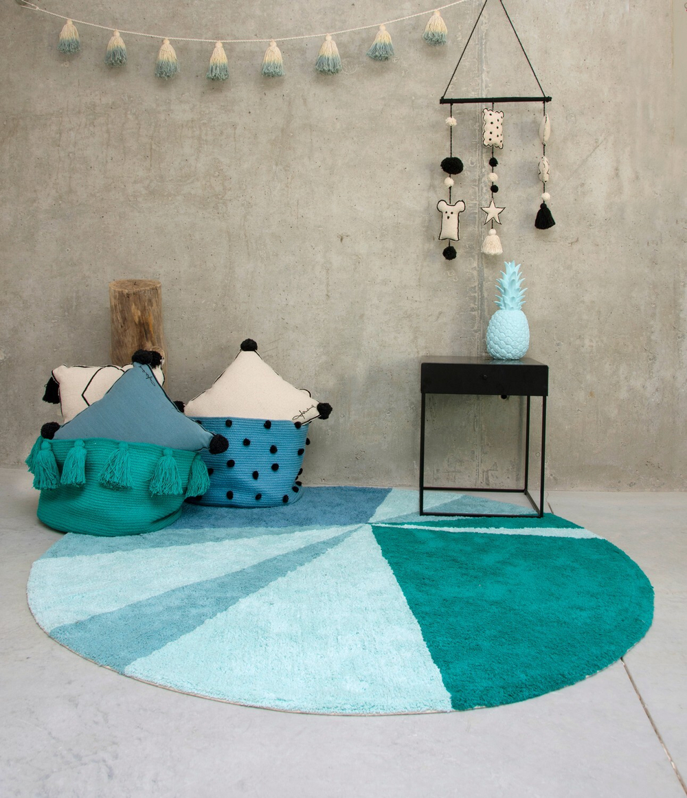 Корзина Lorena Canals Tassels Emerald (30 x Ø45 см)