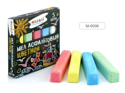 Мел цветной для асфальта 5цветов(Mazari)